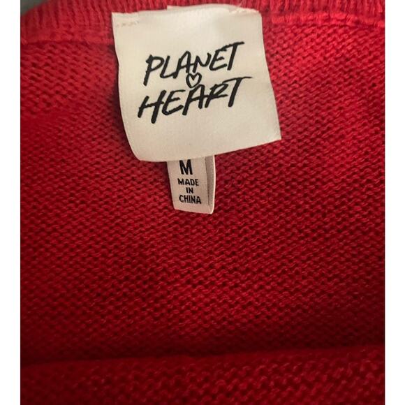 Planet Heart Women’s Size Medium Fab Yule Ous Christmas Sweater Red Sequins Bows - Picture 3 of 3